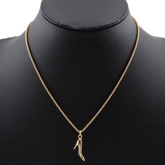 Dior High heel motif Necklace Plated Gold 67.0g Women - Picture 1 of 9